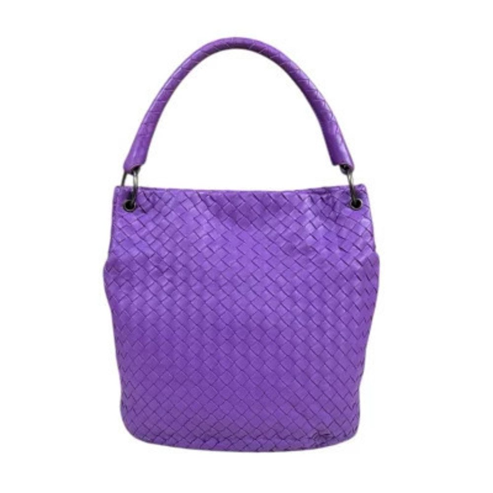 Bottega Veneta Hobo Bag Intrecciato Tote Leather Purple Bottega Veneta